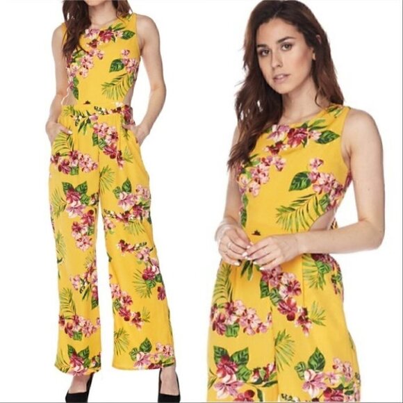 FLORAL JUMPSUIT - Picture 1 of 2